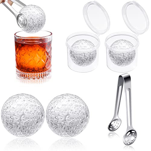 5 Pcs Golf Ball Whiskey Chillers With Box Portable Ice Stone Set Whiskey Ice Hockey Clip Whiskey Ice Cubes Chilling Rocks For Birthday Housewarming Husband Dad Friend #TOP25