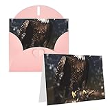 TOMPPY Tarjetas de felicitación de Águila calva norteamericana impresas en blanco con sobres, divertidas tarjetas de agradecimiento para todas las ocasiones, cumpleaños, agradecimiento, boda y más, 4