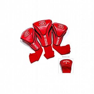 Team Golf NCAA NC State Wolfpack Contour Golf Club Headcovers (3 Count) Numbered 1, 3, & X, Fits Oversized Drivers, Utility, Rescue & Fairway Clubs, Velour lined for Extra Club Protection