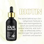 Hair Growth Oil and Derma Roller 0.25mm Scalp Kit, Natural Serum With Biotin, Microneedle Beard Roller for Thicker Longer Fuller Hair and Beard - 2.02 Oz - Image 4