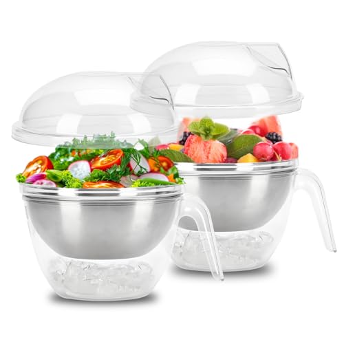 Dulzstud Eissalatschüssel mit Deckel (2 Stück)