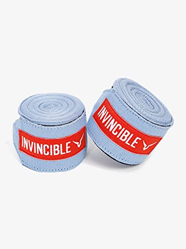Image of Invincible Mexican Style Semi-Stretch Hand Wraps (Sea Blue, 4.5 Meter)