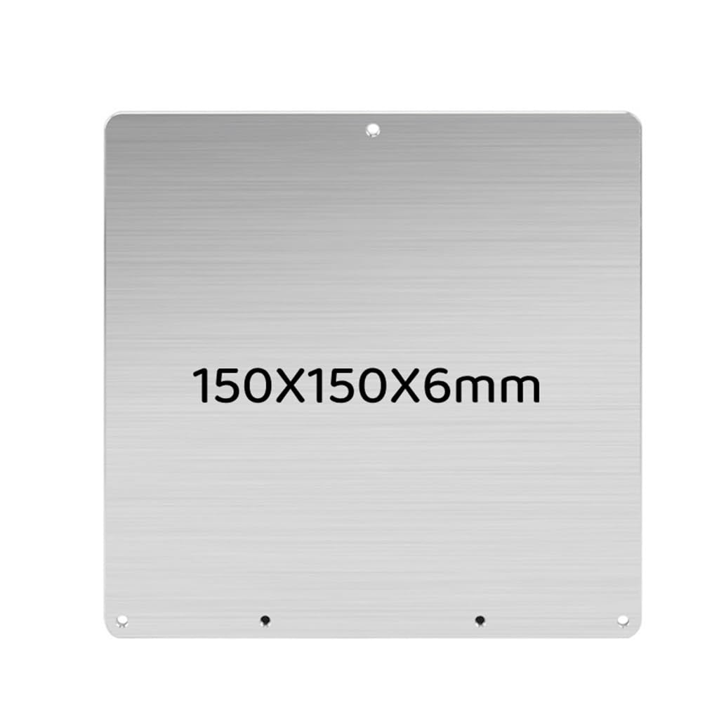 Piano letto riscaldato in alluminio, 150x150×6 mm | Supporto for asta liscia a vite T8, for Ender 3/Pro