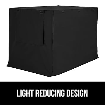 GORILLA GRIP Dog Crate Covers, Wire Kennel Topper, 24 in, Black