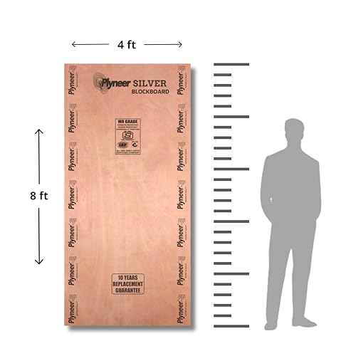 Image of Plyneer BB Silver Mr-Moisture Resistance High Durability | Plywood for Design, Craft| Home| Industrial Use (16mm)-8ft x 4ft