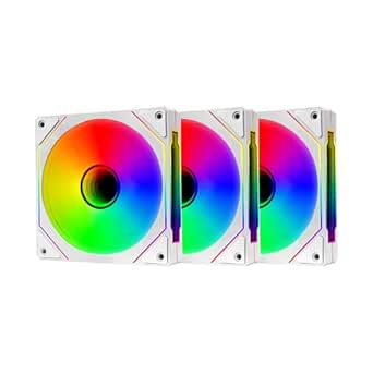 3-Pack 120mm Infinity Mirror ARGB PC Fans - PWM RGB Case Fans With Mirror Lighting 600-1800RPM