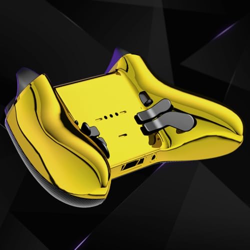 Image of eXtremeRate Replacement Bottom Shell Case for Xbox Elite Series 2 Controller, DIY Custom Chrome Gold Back Housing Shell Cover for Xbox Elite Series 2 Core Wireless Controller Model 1797- No Controller