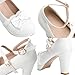 FOREADA Mary Janes for Women Platform Heels Bow Kawaii Shoes Vintage Dress Pumps
