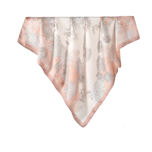 Ya en mundofriki.es: GIMIRO Pañuelo de Satén Cuadrado, 70 x 70 cm, Bufanda cuadrada, Diseño Floral, Punto de onda, Rayas (Pink Flower FJ934-1)