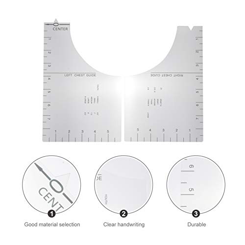 ARTIBETTER T Shirt Governer Gráficos T Shirt Alinhamento Ferramenta Guia Sublimação Designs Acrílico