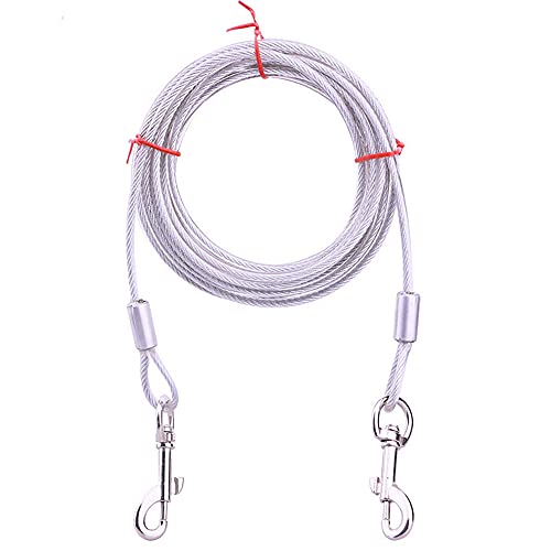 Yudote 10Ft Dog Tie Out Cable For Small Medium Large Dogs Up To 100 Lbs Dog Leash Chain For Outdoor Yard Camping #TOP4