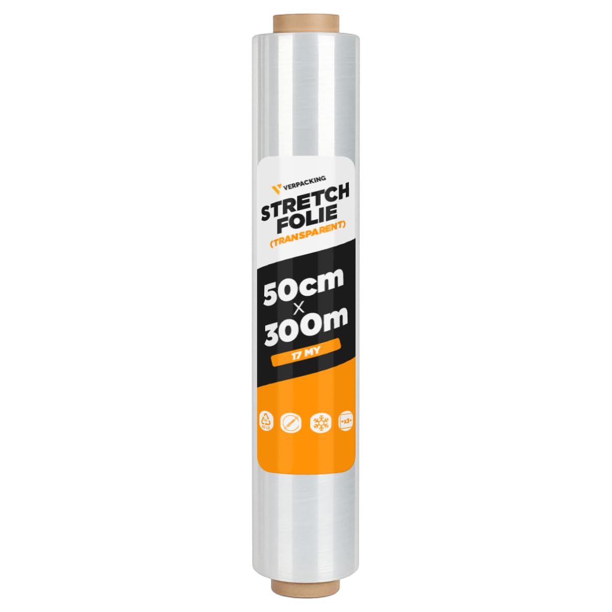 verpacking 6x Film estensibile 50 cm x 300 m trasparente 17 my | pellicola per pallet e valigie