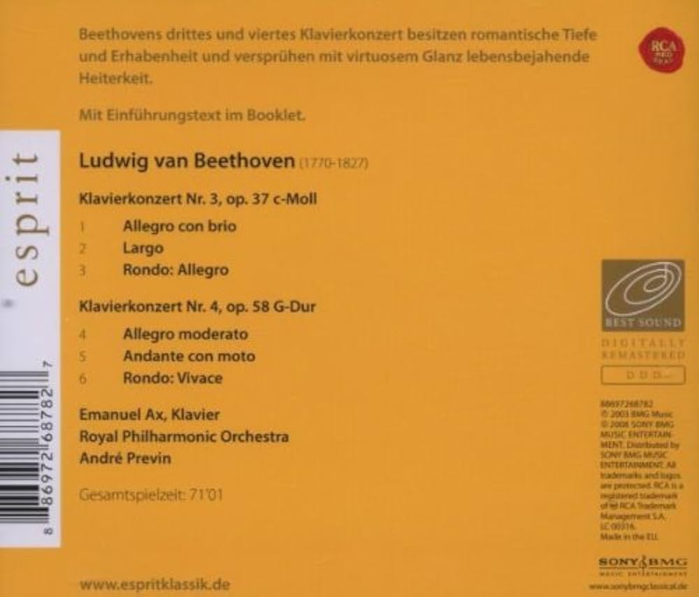 T9105】Klavierkonzerte 2 & 3 KLAVIERKONZERTE 3 & 4: Amazon.ca: Music