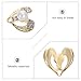 Healifty 12pcs 3d Heart Shape Nail Studs Metal Nail Art Decorations DIY Charm Set for Stylish Manicure Jewelry Accessories