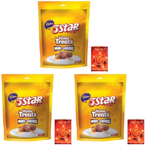 Image of SFU E Com Diwali Cadbury 5 Star Miniature Gift Pack | Chocolate Combo with Diwali Greeting Card | 25 (Pack of 3)