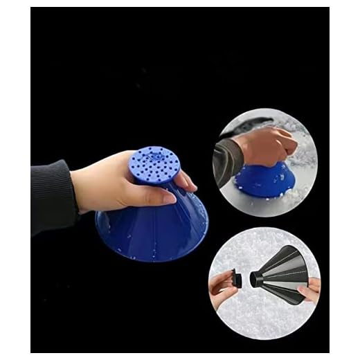 Rebesco Magical Car Ice Scraper,2 in 1 Multifunctional Cone Magic Car Ice Scraper with Funnel,2 Pack Car Scraper,Ice Scrapers for Car Windshield,Snow Scraper for Car,Windshield Scraper
