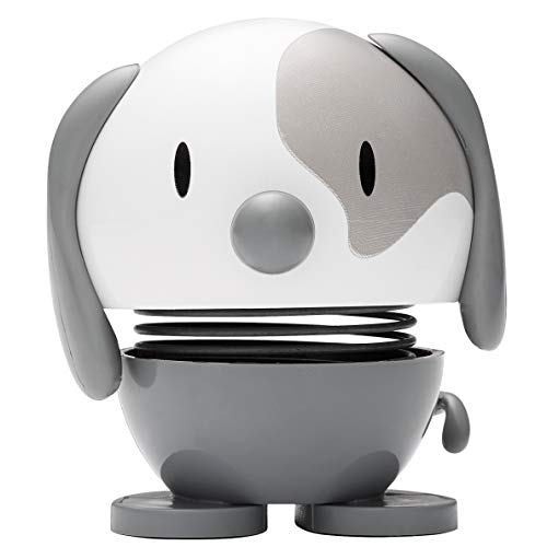 Hoptimist Tier, Hund, Wackelfigur & Glücksbringer Skandinavisch, Wohnzimmer & Schreibtisch Deko, Büro Gadget, Tolle Kleine Geschenke, 5,5 x 5,9 x 7,3 cm, Small, Grau