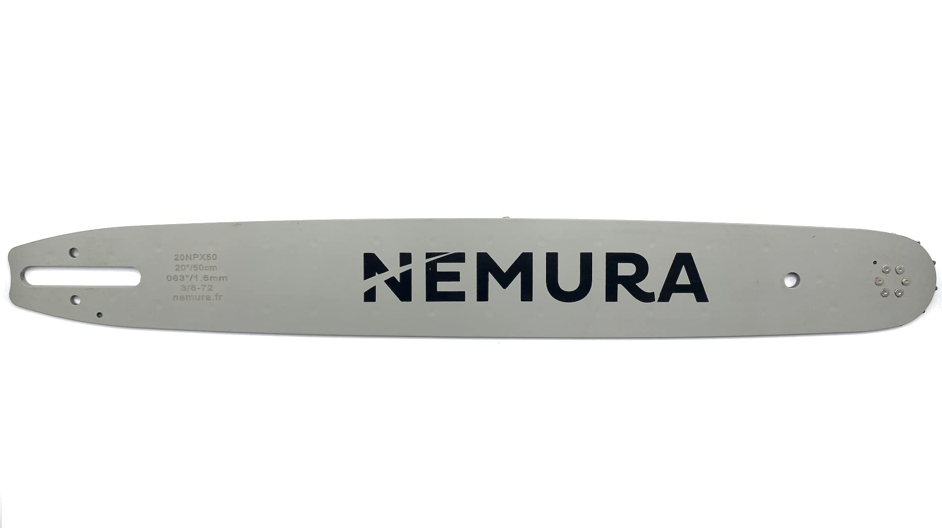 Nemura Guía de cadena 50cm y Lote de 3 cadenas para motosierra - Compatible con Stihl MS390, MS391, 039-72 Eslabones - Passo 3/8" - Calibre 1,6mm - Calidad Profesional - Servicio postventa en Español