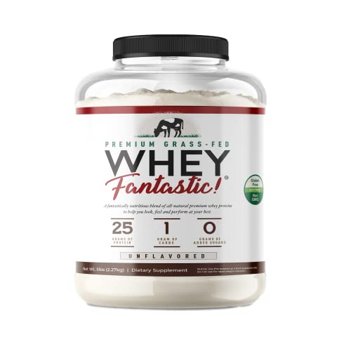 Whey Fantastic Unflavored 100 Natural Grass Fed Whey Protein Powder