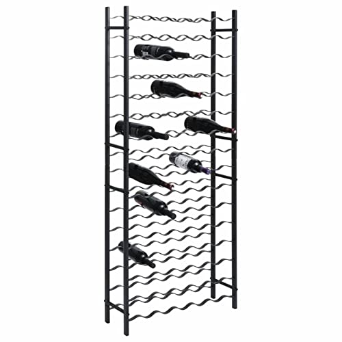 Soporte para 96 botellas de vino de hierro negro