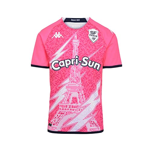 Kappa - Maillot Kombat Home Stade Français Paris 22/23 pour Homme - Rose - Taille 4XL