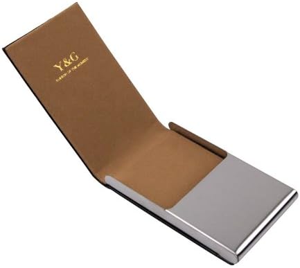 Y&G CC1014 Green Business Presents Idea For Formal Wear Card Holder Black Leather PU Card Case