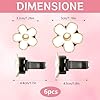 Wjelet 6 Pcs Daisy Flower Car Air Fresheners, Daisy Flower Air Vent Clip, Automobile Interior Decor Charm, Car Dashboard Clip Accessories (White) #1