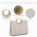Imagen de EVEOUT Clutch de Paja Trenzada para Mujer Boho Chic Bolso Tejido para Fiesta Bodas Verano Cartera de Mano Rafia Sintética para Playa Vacaciones