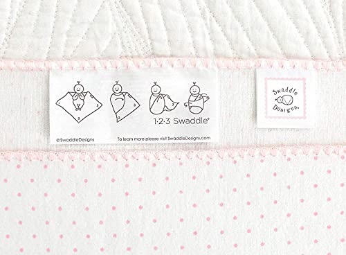 Image of SwaddleDesigns Large Receiving Blanket, Ultimate Swaddle for Baby Girls, Softest US Cotton Flannel, Best Shower Gift, Made in USA, Pastel Pink Garden Bunnie (Mom's Choice Award Winner)
