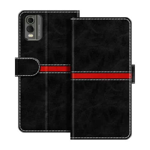 ESACMOT U[EHbgP[X Nokia C32 Ƃ̌݊ XgCvfUC J[h[t }Olbg蒠^Jo[ (ubN)