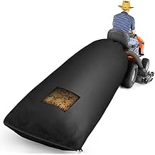Lawn Tractor Leaf Bag Grass Catcher Bag Garden Leaf Bag 200130cm Wear-Resistant Large Capacity 420D Oxford Cloth Lawn Mower Grass Bag Fast Leaf Collection for Lawn Mower Tractor