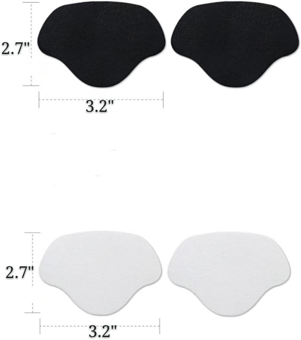 Sneaker Toe/Heel Prevention Repair, Shoe Hole Toeburst Patch/Insert, Wear Self-Adhesive, 1pairs of Black and 1 Pair of White
