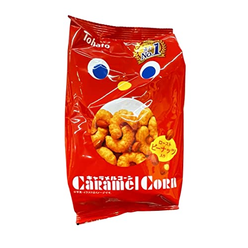 Tohato Caramel Corn (3.10oz). Japans popular caramel corn puffs original flavor. (TCS-15 R-1) - Pack of 3