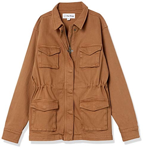 The Drop Women's Andi Utility Zip Front Jacket, Earth, Xs #TOP4