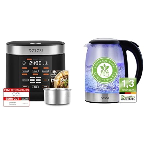 COSORI Multifunktionaler Reiskocher und Wasserkocher aus Glas