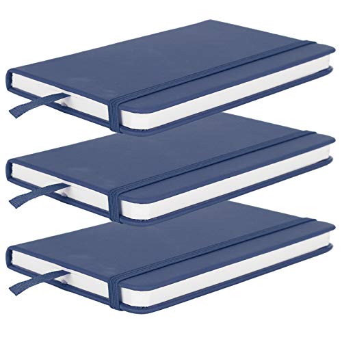 Cuadernos para el Trabajo, PU A6 Business Notepad Notepad Notebook Journal Notebook para el Trabajo Correa de Tapa Dura Notebook Hardcover Hardcover Notepad Business Office (BLUE)