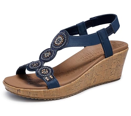 Skechers Women's Beverlee-Date Glam Sandal Wedge