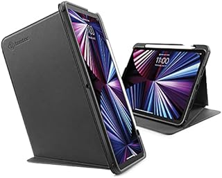 tomtoc Vertical Case for iPad Pro 11-inch M2/M1 4th/3rd Gen 2022-2021, Protective Anti-Bend Case Magnetic Stand Landscape/Portrait/Sketch Modes, Wireless iPad Pencil Charging, Auto Sleep/Wake Cover