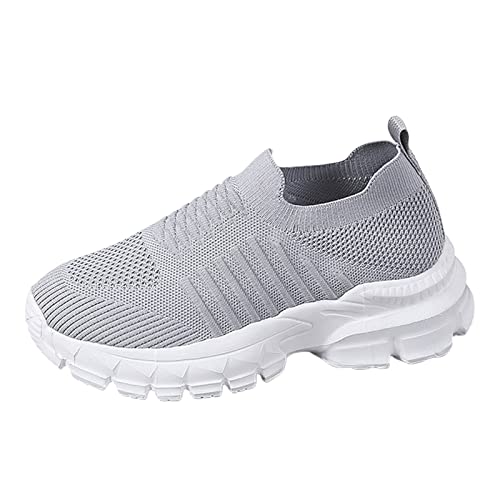 Fashion Casual Mesh Walking Sneakers Turnschuhe Fashiona Primavera y Verano Zapatillas de Deporte para Mujer con Fondo Grueso y Media Talonera Plataforma, Ligeras, Mujer, Cómodas Slip On Sneakers