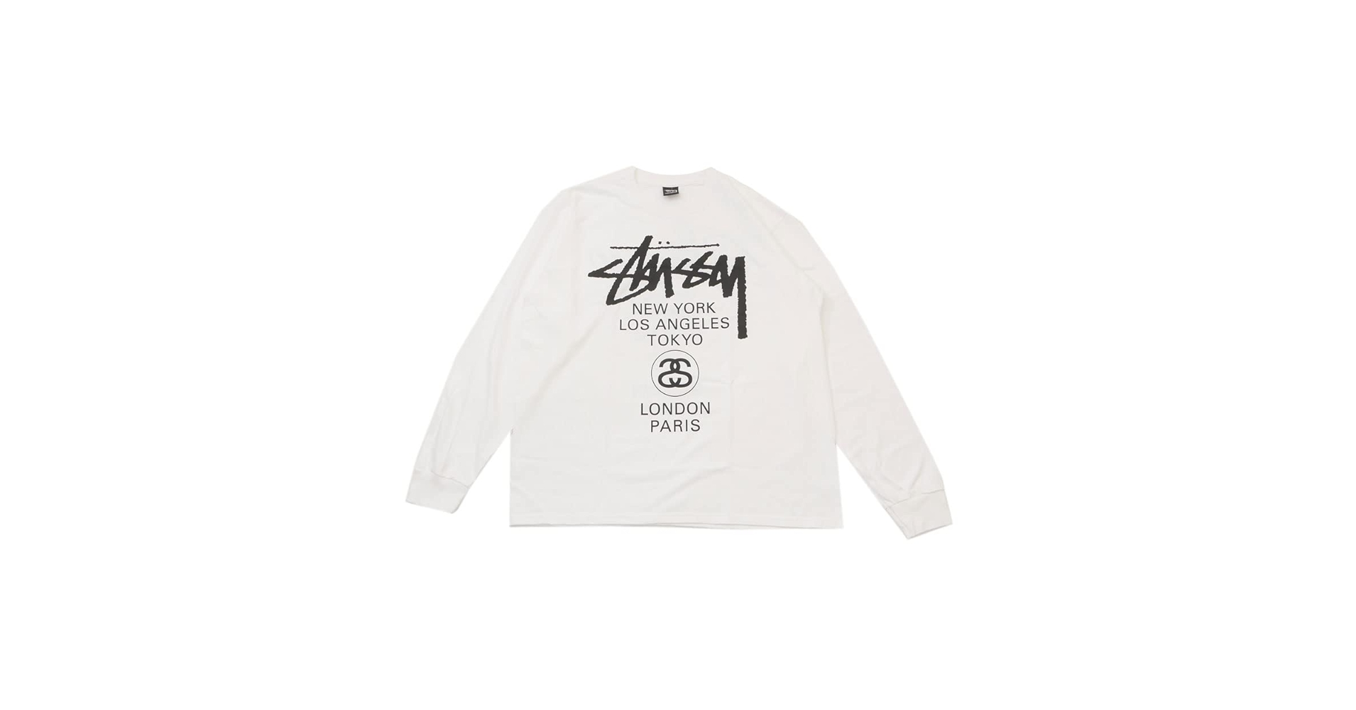 ★新品未使用★ ステューシー ☆ワールドツアー STUSSY Tシャツ L 白 stussy ステューシー Tシャツ ワールドツアー 白L ホワイト