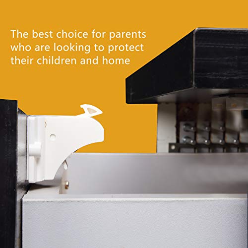 Vmaisi LOCK4+1 Child Safety Magnetic Cabinet Locks - Vmaisi 4 Pack Adhesive Baby Proofing Cabinets & Drawers Latches thumb #3