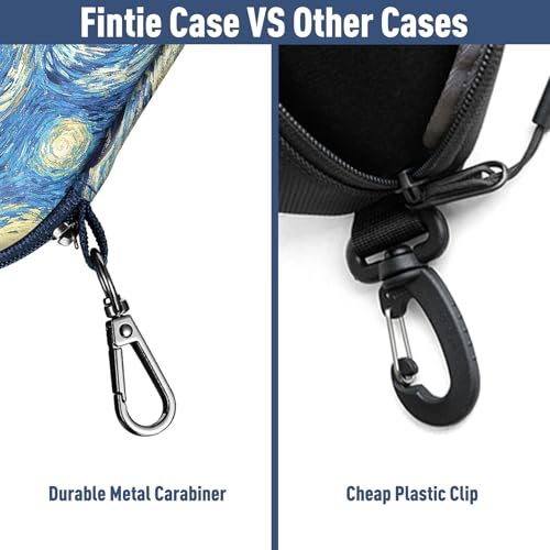 Image of FINTIE Sunglasses Case, Hard EVA Shell Shockproof Sport Glasses Case with Metal Carabiner Travel Zipper Eyeglasses Holder