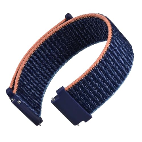 WOCCI Adjustable Nylon Sport Watch Bands with Hook and Loop Fastener, Quick Release Watch Straps for Men and Women, Band Width 16mm 18mm 19mm 20mm 21mm 22mm 24mm, Navy Blue, 18mm, Classic