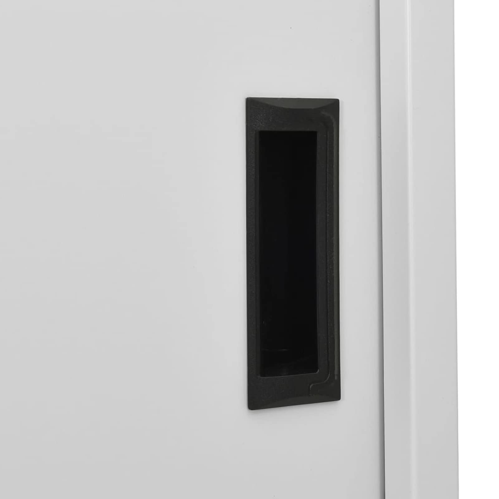 Gecheer Armadio con Anta Scorrevole Grigio Chiaro 90x40x180 cm Acciaio
