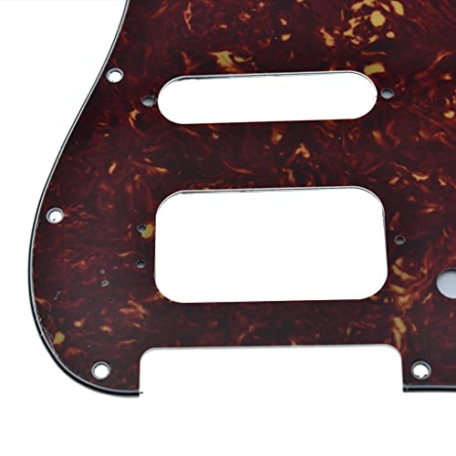 Image of Dopro 11-Hole Strat HSS Guitar Pickguard 3-Screw Humbucking Pickup Mount Fits American Fender Stratocaster Vintage Tortoise