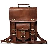 11" small Leather messenger bag shoulder bag cross body vintage messenger bag for women & men satchel man purse compatible with Ipad and tablet