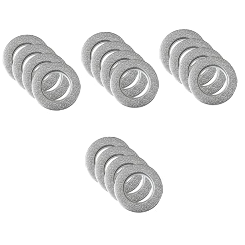 Ciieeo 16pcs Curtain Grommets Reusable Curtain for Installation Drapery Accessories for Projects Grey Color for Blackout and Wardrobe Shades