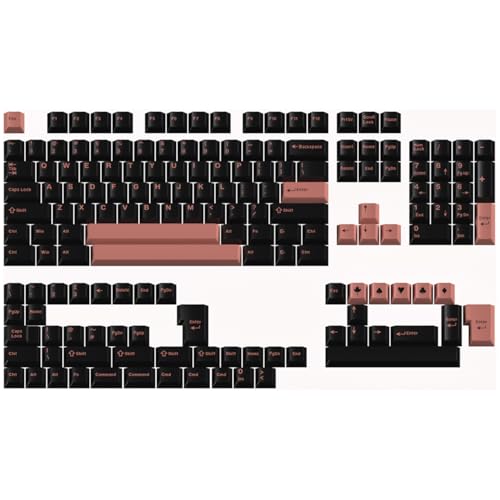 Image of Fogruaden PBT Keycaps Set, Cherry Profile Custom Keycap for Mechanical Keyboard Dark Pink Keycaps