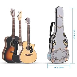 Art Flowers Étui de protection rembourré pour guitare acoustique classique, Multicolore 06, 42.9×16.9×4.7 in, Organiseur… - Les Beatles, Paul McCartney, John Lennon, RIngo Starr, George Harrison Art Flowers Étui de protection rembourré pour guitare acoustique classique, Multicolore 06, 42.9x16.9x4.7 in, Organiseur… – Image 5