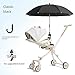 One Stroller Umbrella with Parasol (Free Steel Clip and Handle), Creative Universal Sun Protection for Baby Stroller, Unisex Baby Pet Carrier, Avoid Sun or Rain (Black)